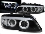 Paire de feux phares BMW X5 E53 de 2003 a 2006 angel eyes CCFL Xenon Noir