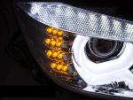 Paire de feux phares BMW serie 3 F30 / F31 11-15 angel eyes chrome led DRL Dyn