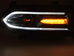 Paire de feux phares Dodge Charger de 2014 a 2023 LED DRL Noir