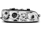 Paire de feux phares Fiat Punto 99-03 angel eyes chrome