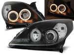 Paire de feux phares Opel Vectra C 05-08 angel eyes noir