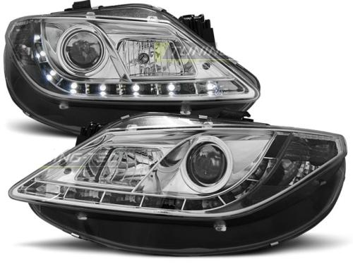 Paire de feux phares Seat Ibiza 6J 08-12 Daylight led chrome