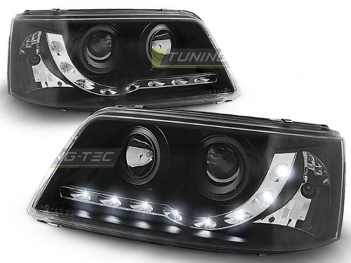 Paire de feux phares VW T5 03-09 Daylight led noir