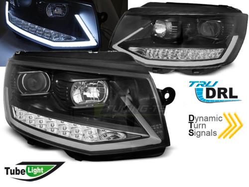 Paire de feux phares VW T6 15-19 LED DRL LTI Noir