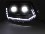Paire de feux phares VW T5 10-15 FULL LED LTI DRL Dyn Noir