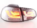 Paire feux arrire VW Golf 6 1K 2008 a 2012 Chrome Led Cligno Led