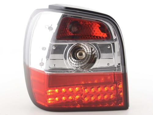 Paire de feux arrière VW Volkswagen Polo 6N 1995-1998 Rouge Chrome Led