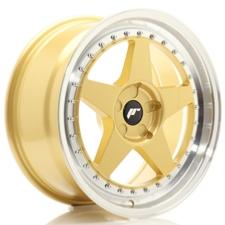 Jante JR Wheels JR6 18x8 ET20-35 - 5 trous sur mesures - Gold Machined lip