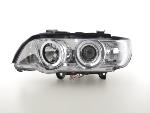 Paire de feux phares Angel Eyes BMW X5 E53 92-02 chrome