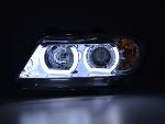 Paire de feux phares Xenon Daylight led BMW serie 3 E90/E91 05-08 chrome