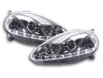 Paire de feux phares Daylight Led Fiat Grande Punto 08-12 Chrome