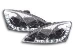 Paire de feux phares Daylight Led DRL Ford Focus 1 C170 de 01-04 Chrome