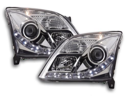 Paire de feux phares Daylight Led Opel Vectra C 02-05 chrome