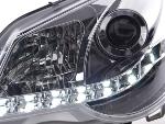 Paire de feux phares Daylight led DRL VW Polo 4 9N3 05-09 chrome