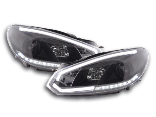 Paire de feux phares Daylight Led DRL VW Golf 6 08-12 Noir