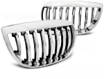 Paire grilles de calandre BMW serie 1 E87 de 2004 a 2007 Chrome