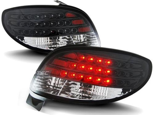 Paire de feux arriere Peugeot 206 98-06 LED noir