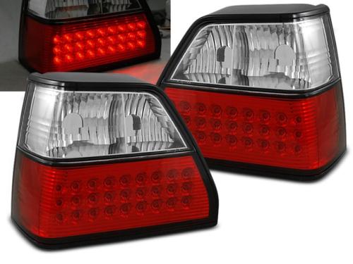 Paire de feux arriere VW Golf 2 83-91 rouge blanc led