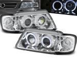 Paire de feux phares Audi A3 8L 96-00 Angel eyes chrome