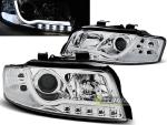 Paire de feux phares Audi A4 00-04 Daylight LTI DRL chrome led