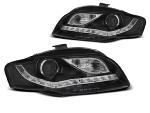 Paire de feux phares avant Audi A4 B7 04-08 Daylight cligno led noir