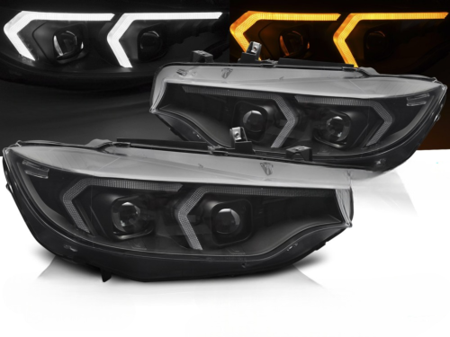 Paire de feux phares BMW serie 4 F32 / F33 de 2013 a 2017 Xenon LED DRL Noir