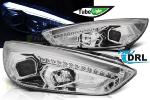 Paire de feux phares Ford Focus 15-18 LED LTI DRL chrome