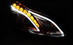 Paire de feux phares Mercedes Classe E W212 13-16 LED DRL noir