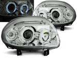 Paire de feux phares Renault Clio 2 98-01 angel eyes chrome