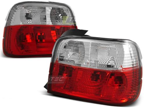 Paire de feux arriere BMW serie 3 E36 90-99 Compact rouge blanc